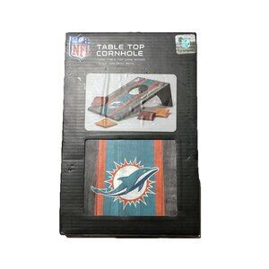 NFL Miami Dolphins Table Top Cornhole Game Set Mini Desktop